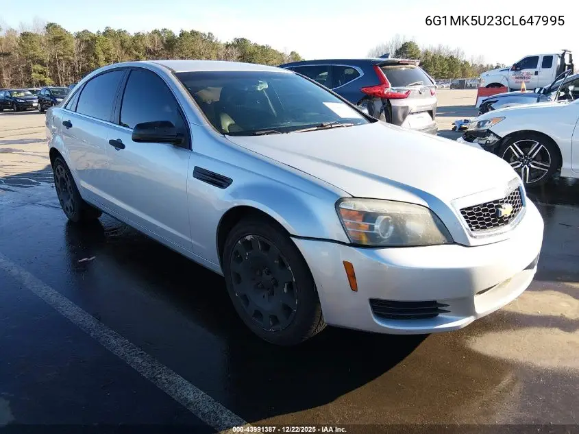6G1MK5U23CL647995 2012 Chevrolet Caprice Police