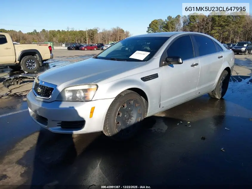 6G1MK5U23CL647995 2012 Chevrolet Caprice Police