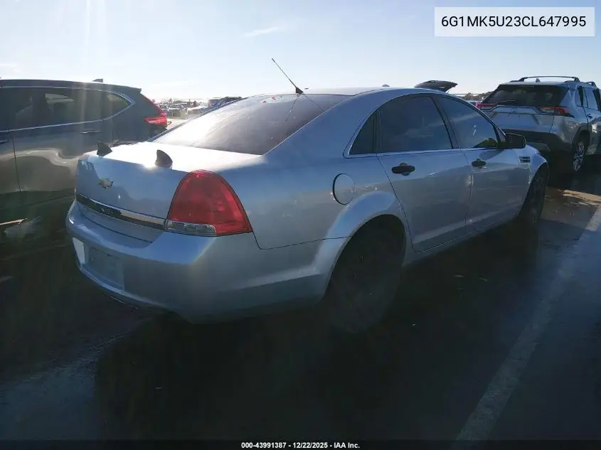 6G1MK5U23CL647995 2012 Chevrolet Caprice Police
