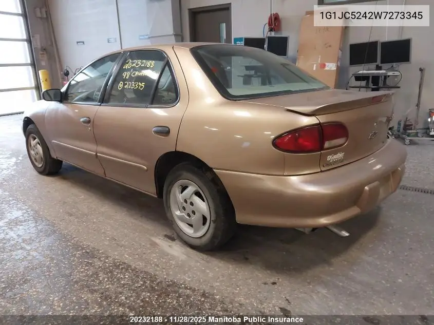 1G1JC5242W7273345 1998 Chevrolet Cavalier
