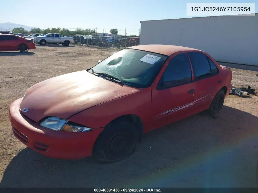 2000 Chevrolet Cavalier VIN: 1G1JC5246Y7105954 Lot: 40391438