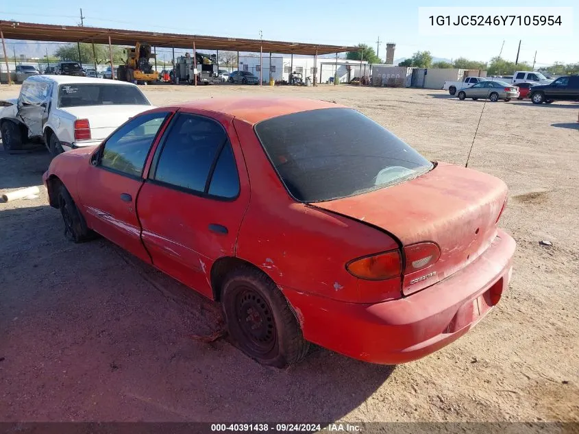 2000 Chevrolet Cavalier VIN: 1G1JC5246Y7105954 Lot: 40391438