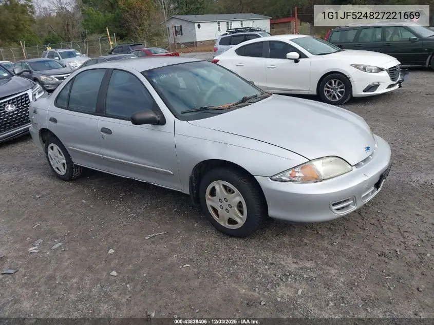 1G1JF524827221669 2002 Chevrolet Cavalier Ls
