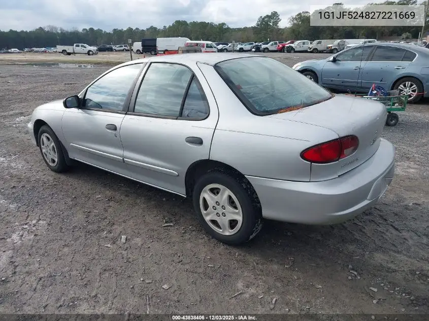 1G1JF524827221669 2002 Chevrolet Cavalier Ls