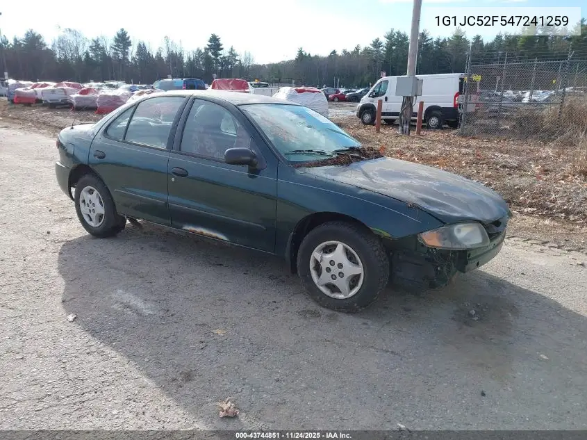 1G1JC52F547241259 2004 Chevrolet Cavalier
