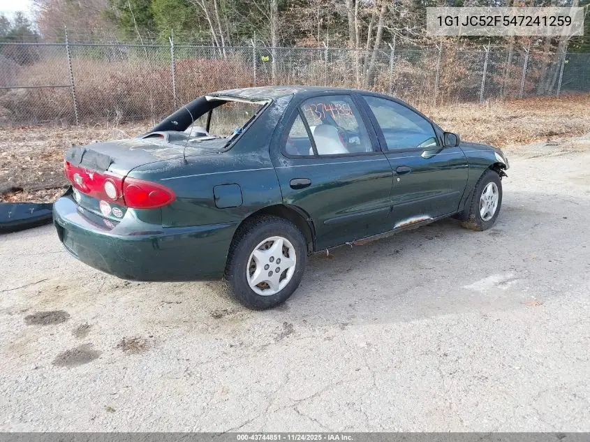 1G1JC52F547241259 2004 Chevrolet Cavalier