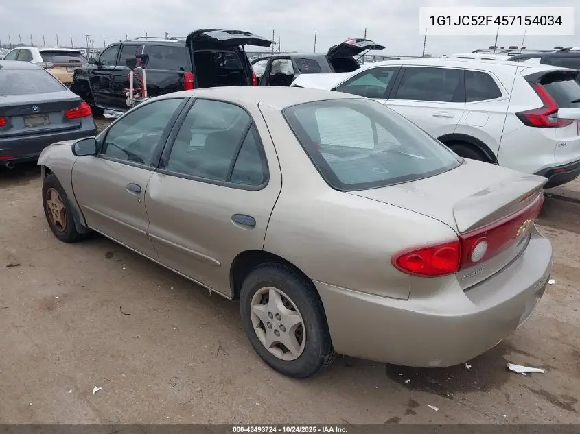 1G1JC52F457154034 2005 Chevrolet Cavalier
