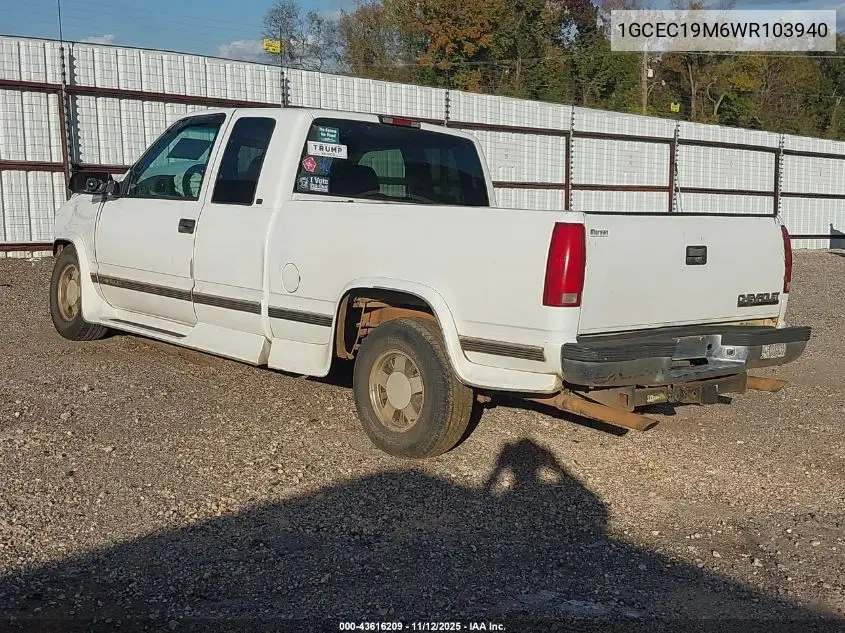 1GCEC19M6WR103940 1998 Chevrolet C1500 Fleetside