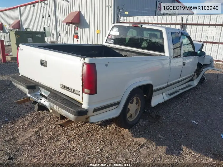 1GCEC19M6WR103940 1998 Chevrolet C1500 Fleetside