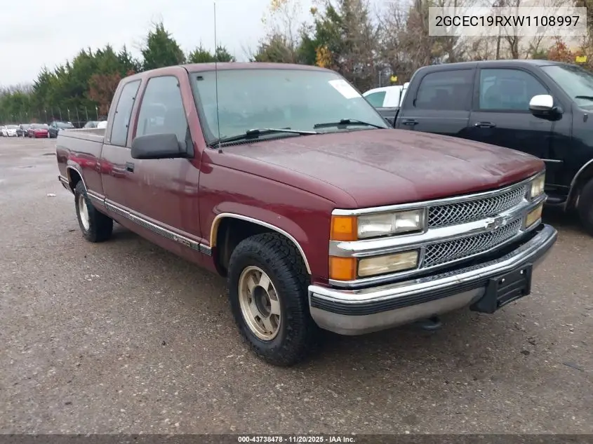 2GCEC19RXW1108997 1998 Chevrolet C1500 Fleetside