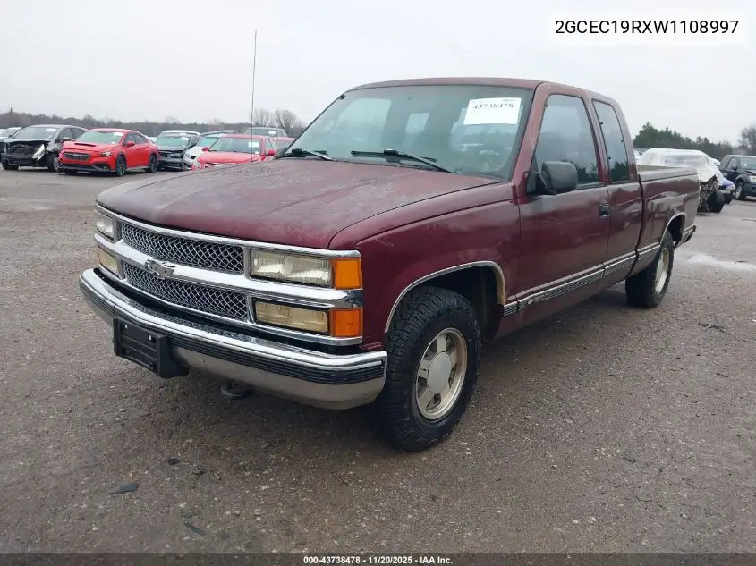 2GCEC19RXW1108997 1998 Chevrolet C1500 Fleetside