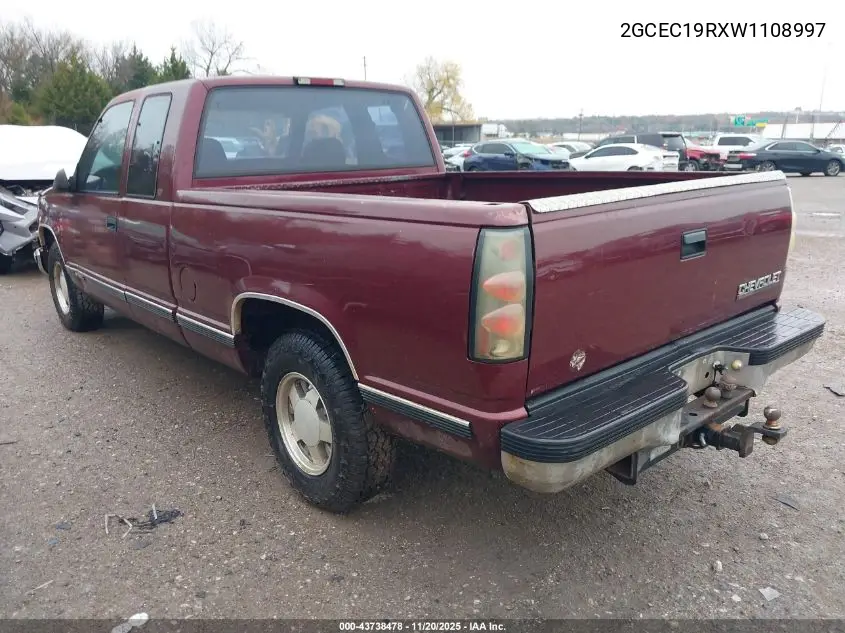 2GCEC19RXW1108997 1998 Chevrolet C1500 Fleetside