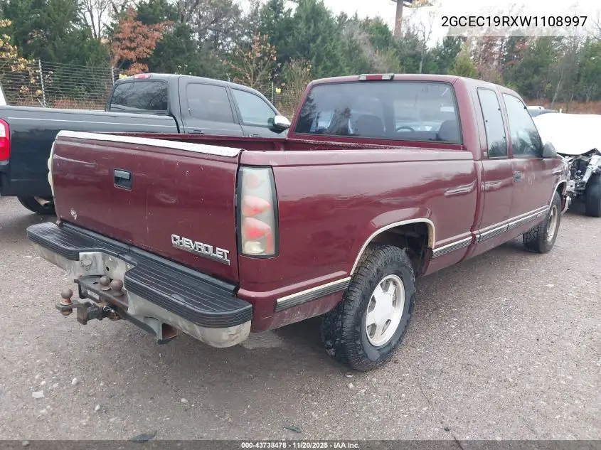 2GCEC19RXW1108997 1998 Chevrolet C1500 Fleetside