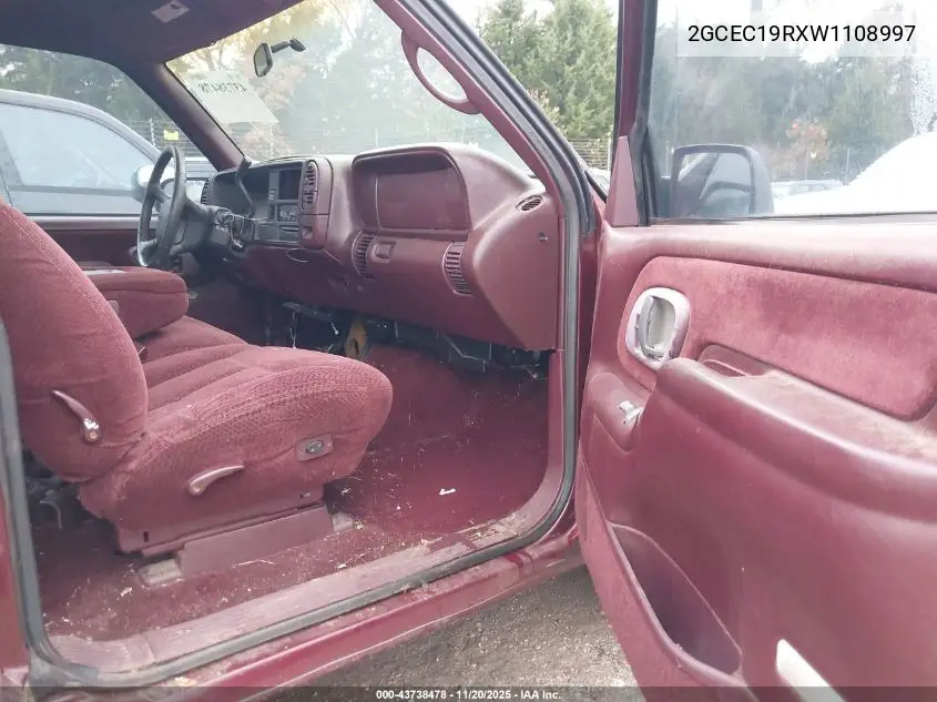2GCEC19RXW1108997 1998 Chevrolet C1500 Fleetside