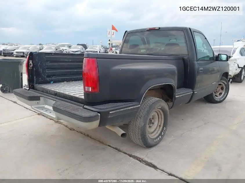 1GCEC14M2WZ120001 1998 Chevrolet C1500 Fleetside