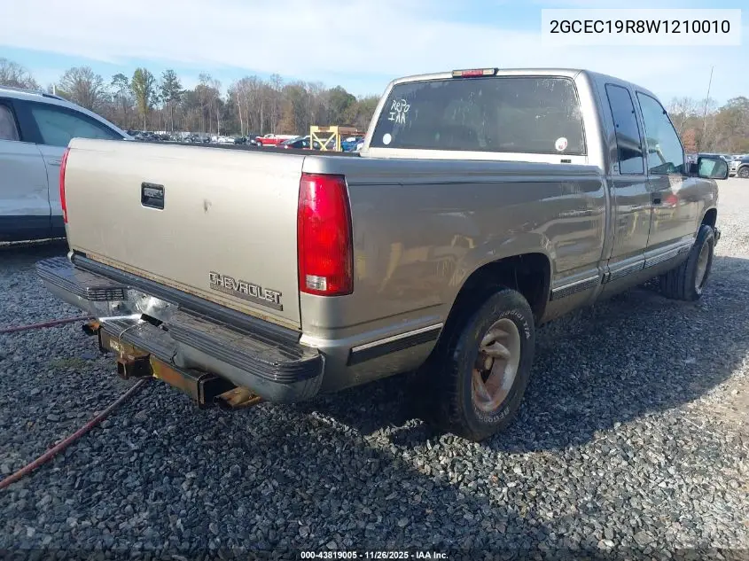 2GCEC19R8W1210010 1998 Chevrolet C1500 Fleetside