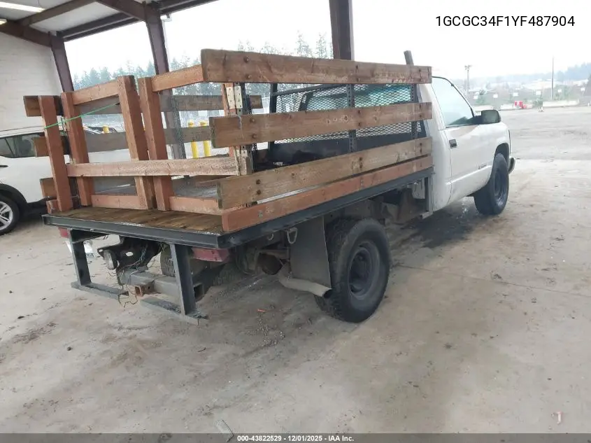 1GCGC34F1YF487904 2000 Chevrolet C3500