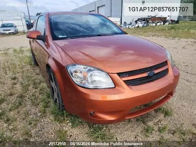 2005 Chevrolet Cobalt Ss VIN: 1G1AP12P857651707 Lot: 20172958