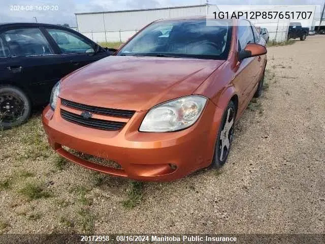 2005 Chevrolet Cobalt Ss VIN: 1G1AP12P857651707 Lot: 20172958