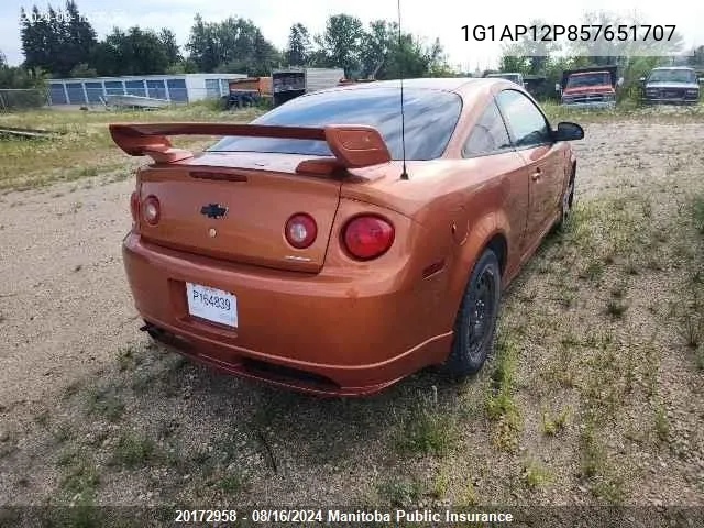 2005 Chevrolet Cobalt Ss VIN: 1G1AP12P857651707 Lot: 20172958