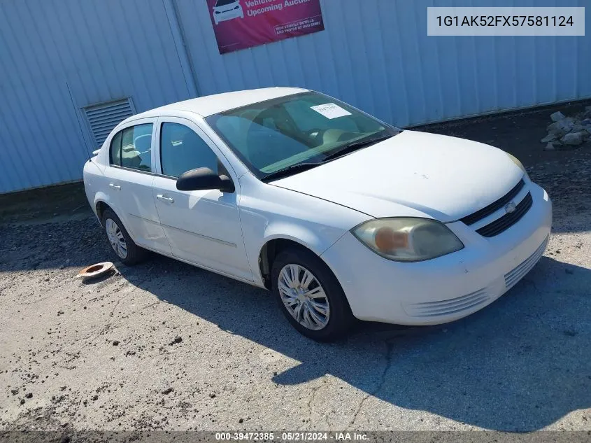 2005 Chevrolet Cobalt VIN: 1G1AK52FX57581124 Lot: 39472385