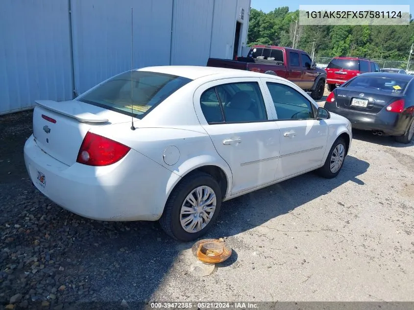 2005 Chevrolet Cobalt VIN: 1G1AK52FX57581124 Lot: 39472385