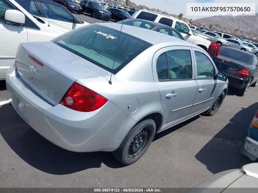 2005 Chevrolet Cobalt VIN: 1G1AK52F957570650 Lot: 39574123