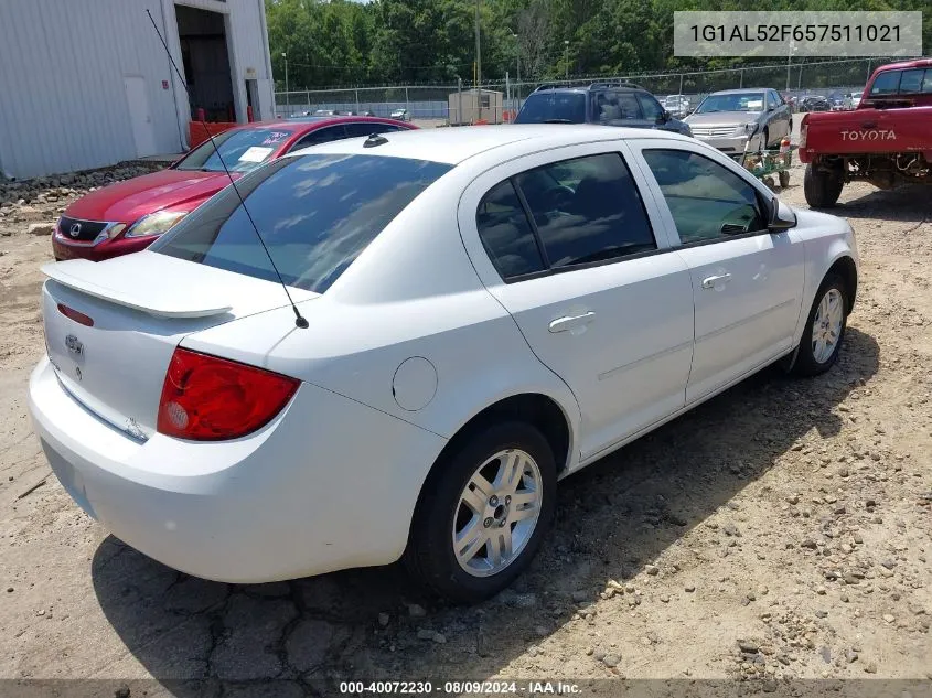 2005 Chevrolet Cobalt Ls VIN: 1G1AL52F657511021 Lot: 40072230