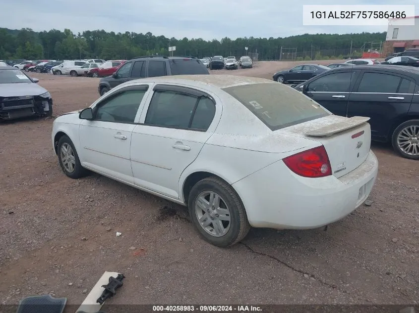 2005 Chevrolet Cobalt Ls VIN: 1G1AL52F757586486 Lot: 40258983