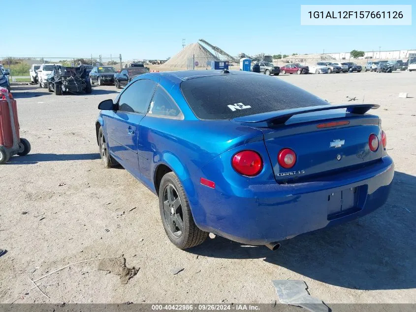 2005 Chevrolet Cobalt Ls VIN: 1G1AL12F157661126 Lot: 40422986