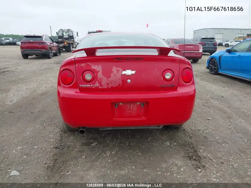 2006 Chevrolet Cobalt Lt VIN: 1G1AL15F667618656 Lot: 12626589x