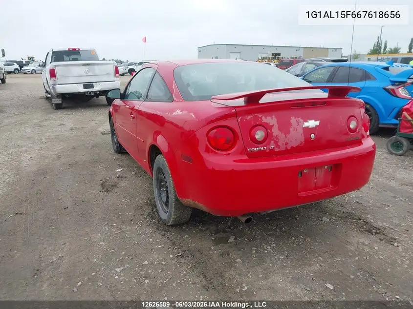 2006 Chevrolet Cobalt Lt VIN: 1G1AL15F667618656 Lot: 12626589x