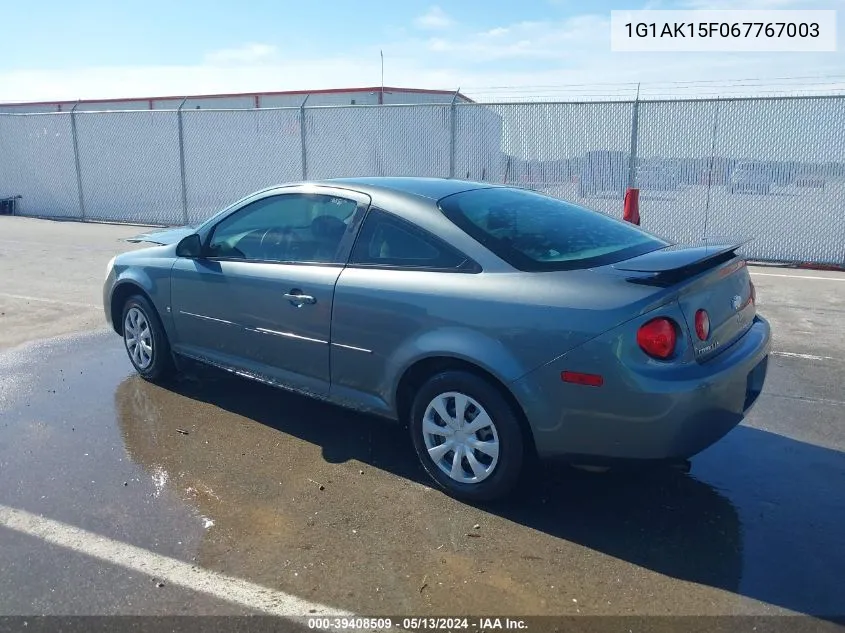 2006 Chevrolet Cobalt Ls VIN: 1G1AK15F067767003 Lot: 39408509