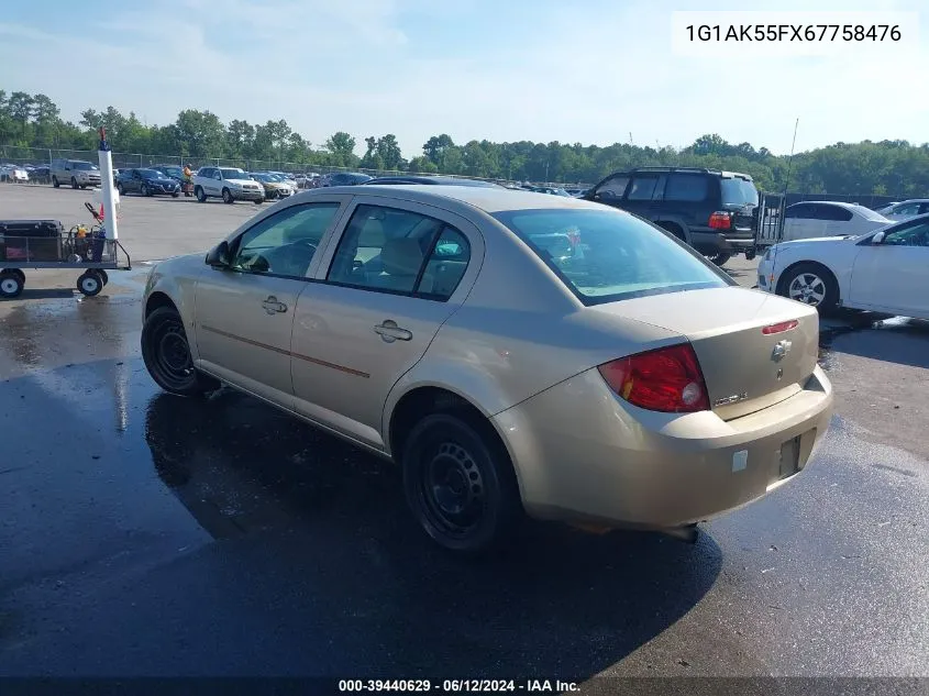 1G1AK55FX67758476 2006 Chevrolet Cobalt Ls