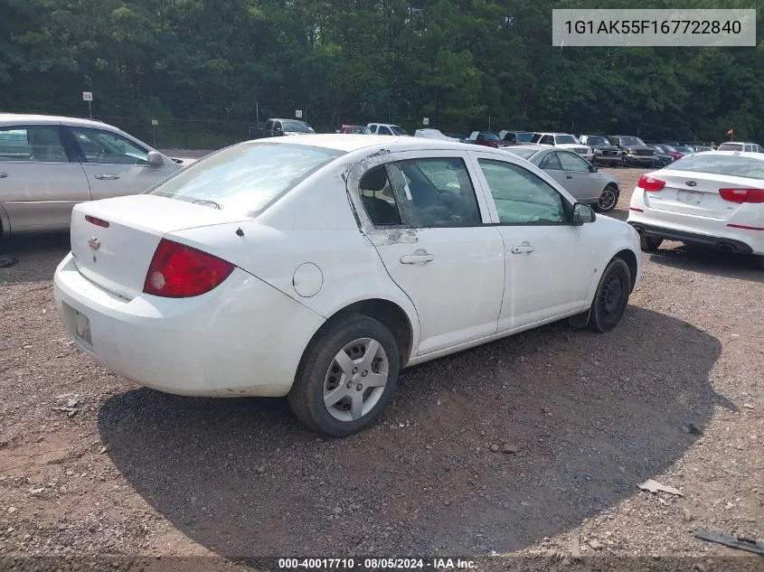 2006 Chevrolet Cobalt Ls VIN: 1G1AK55F167722840 Lot: 40017710