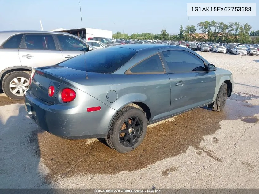 2006 Chevrolet Cobalt Ls VIN: 1G1AK15FX67753688 Lot: 40058278