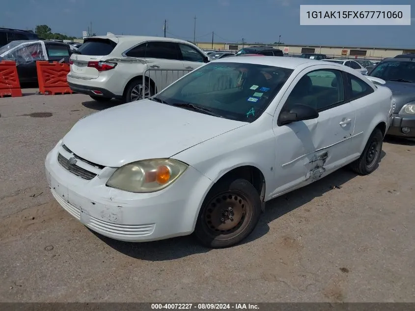 2006 Chevrolet Cobalt Ls VIN: 1G1AK15FX67771060 Lot: 40072227