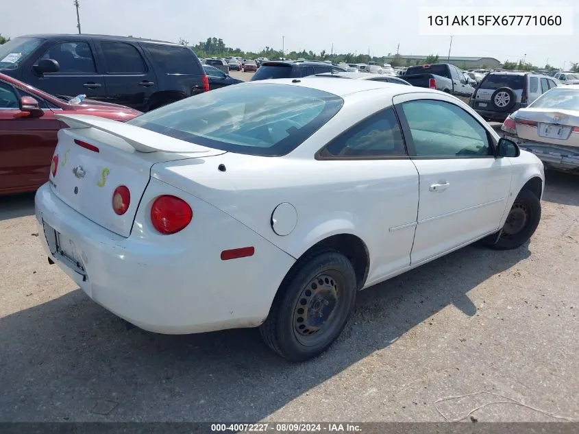 2006 Chevrolet Cobalt Ls VIN: 1G1AK15FX67771060 Lot: 40072227