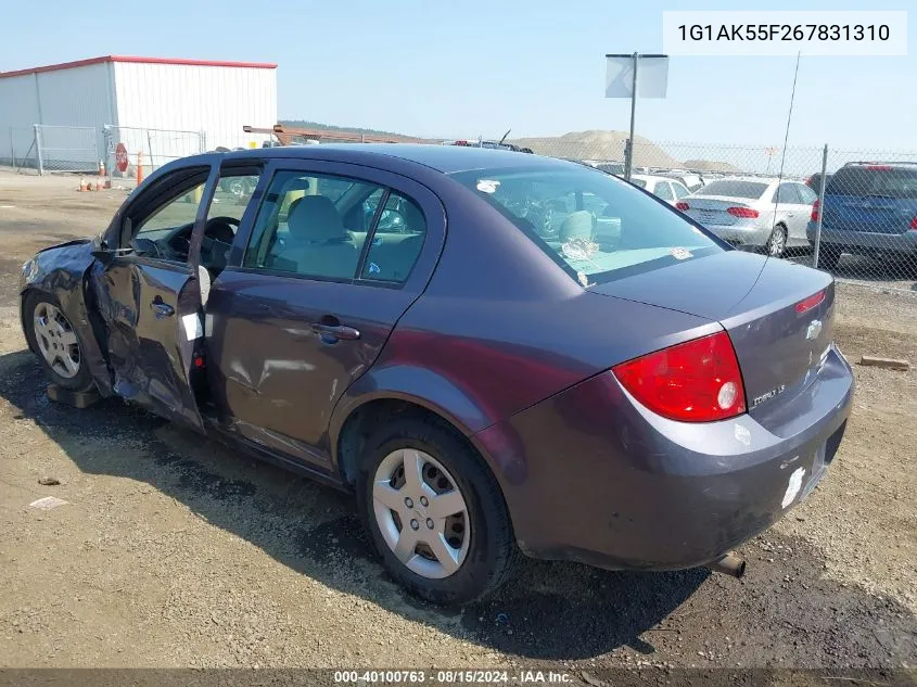 1G1AK55F267831310 2006 Chevrolet Cobalt Ls