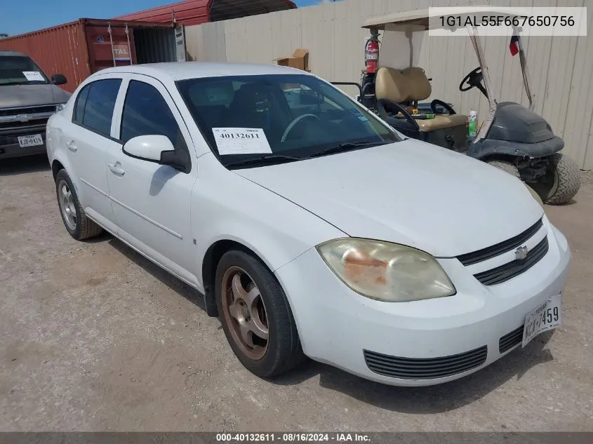 2006 Chevrolet Cobalt Lt VIN: 1G1AL55F667650756 Lot: 40132611