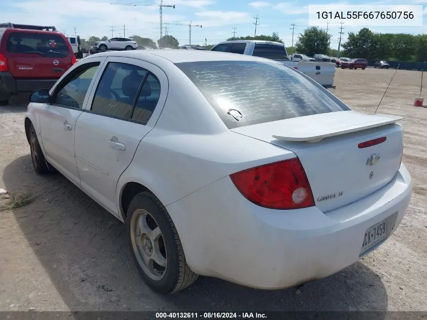 2006 Chevrolet Cobalt Lt VIN: 1G1AL55F667650756 Lot: 40132611