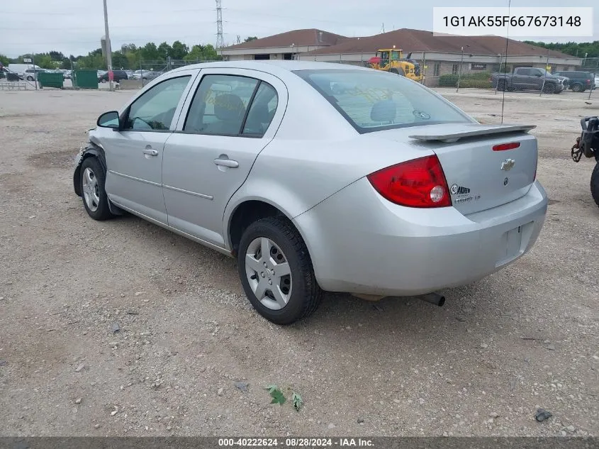 1G1AK55F667673148 2006 Chevrolet Cobalt Ls