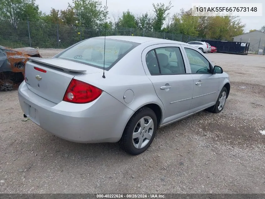 1G1AK55F667673148 2006 Chevrolet Cobalt Ls