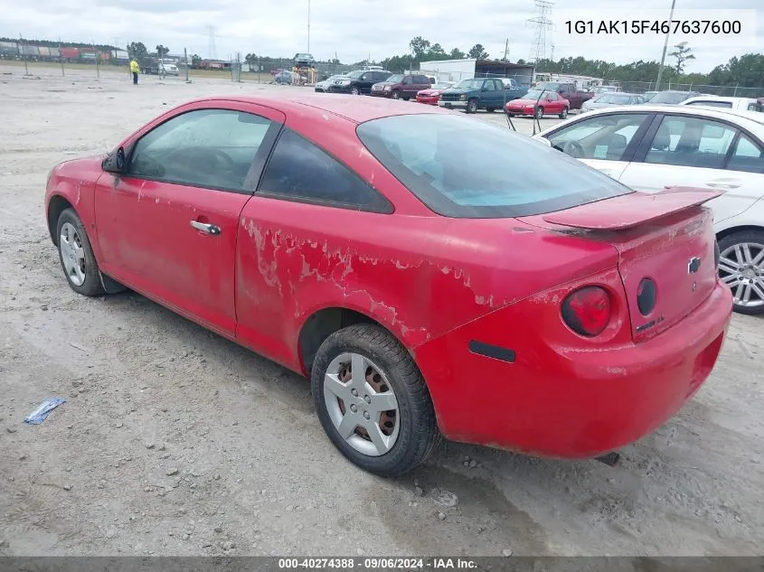 2006 Chevrolet Cobalt Ls VIN: 1G1AK15F467637600 Lot: 40274388