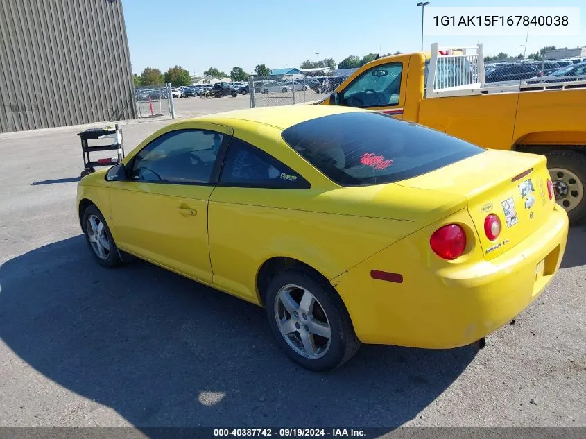 2006 Chevrolet Cobalt Ls VIN: 1G1AK15F167840038 Lot: 40387742