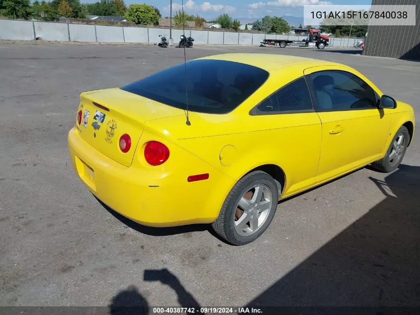 2006 Chevrolet Cobalt Ls VIN: 1G1AK15F167840038 Lot: 40387742