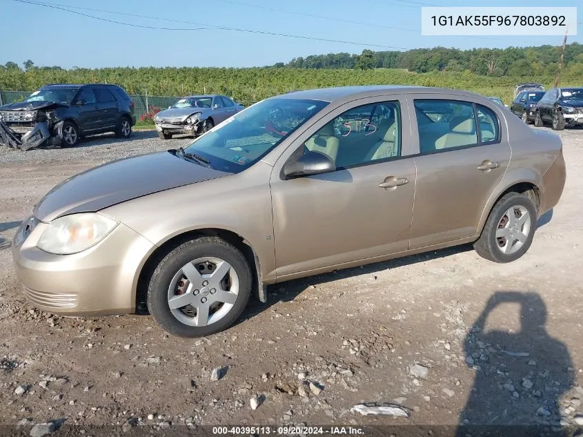 1G1AK55F967803892 2006 Chevrolet Cobalt Ls