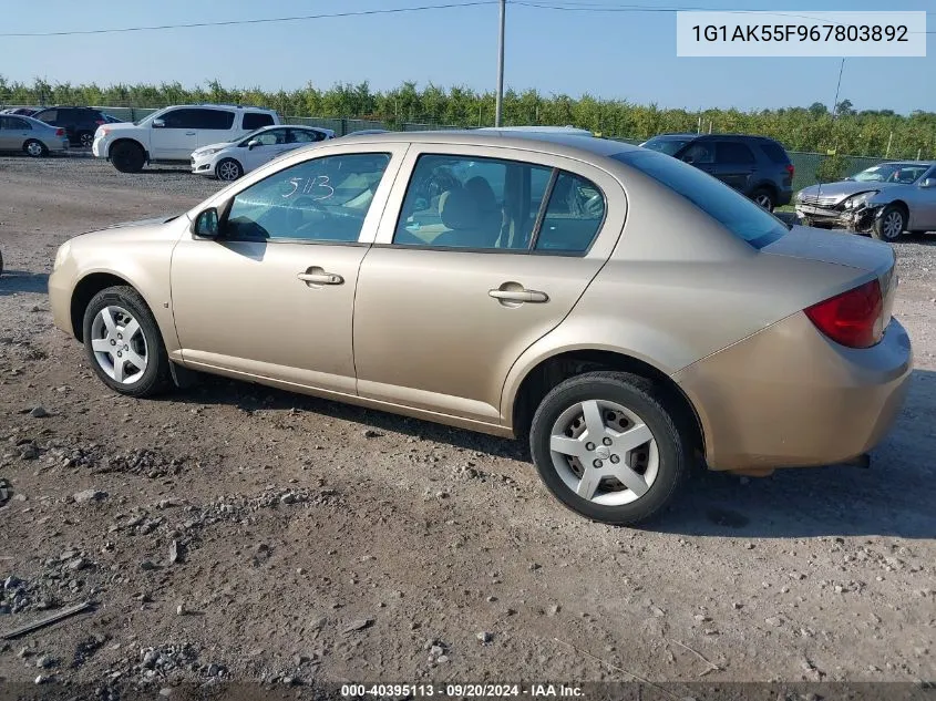 1G1AK55F967803892 2006 Chevrolet Cobalt Ls