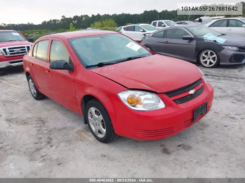 1G1AK55F267881642 2006 Chevrolet Cobalt Ls