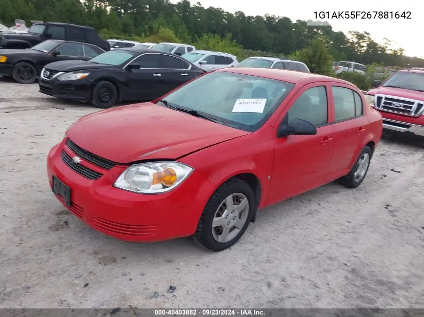 1G1AK55F267881642 2006 Chevrolet Cobalt Ls